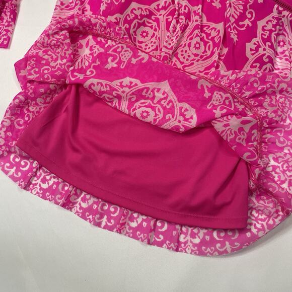 INC Size Medium White Pink Ruffled Nordic Bell Sleeve Square Neck Top Boho Flair - Picture 8 of 12